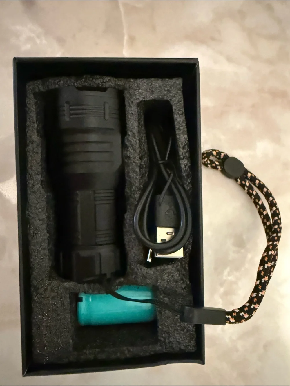 Compact Black Monocular Scope with Rechargeable Battery
